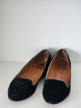 Dolce Vita Lissa Black Suede Smoking Slippers / Loafer Flats